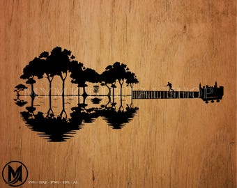 disc golf svg, alberi chitarra svg, svg, png, cricut, dxf, clipart, per uso commerciale e personale