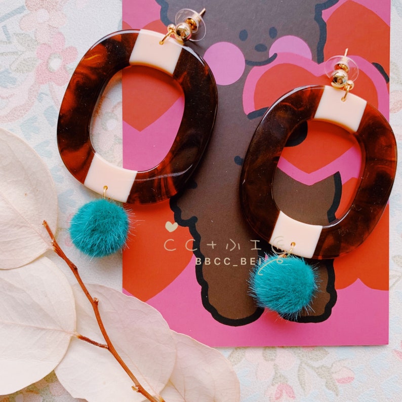 CC Original Design Earrings Handmade High Quality Unique Personality Rounds Only One #113