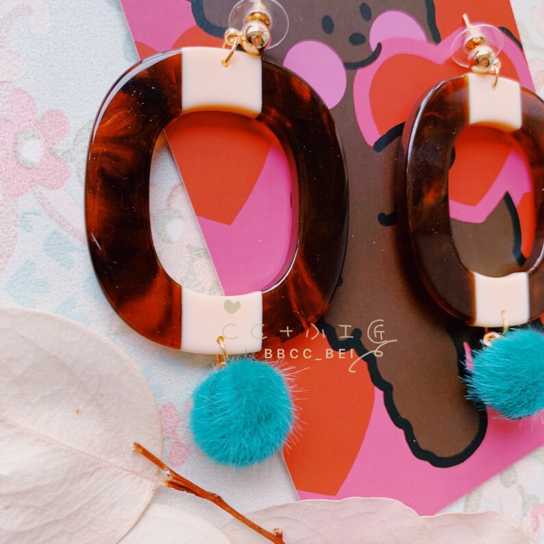 CC Original Design Earrings Handmade High Quality Unique Personality Rounds Only One #113