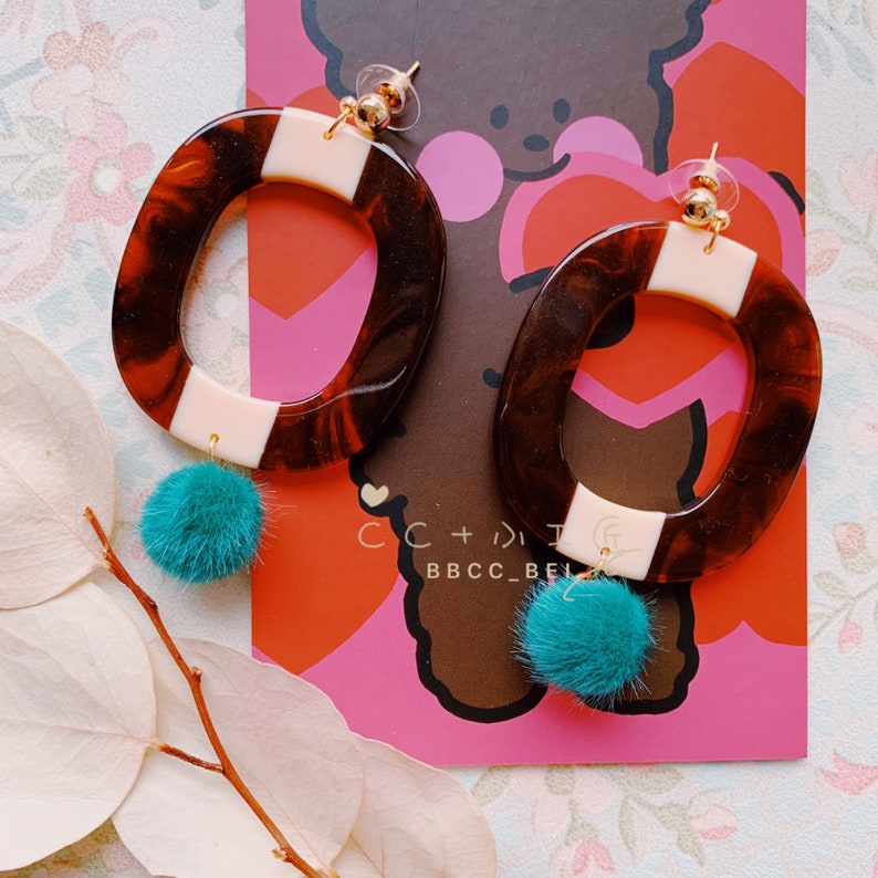 CC Original Design Earrings Handmade High Quality Unique Personality Rounds Only One #113