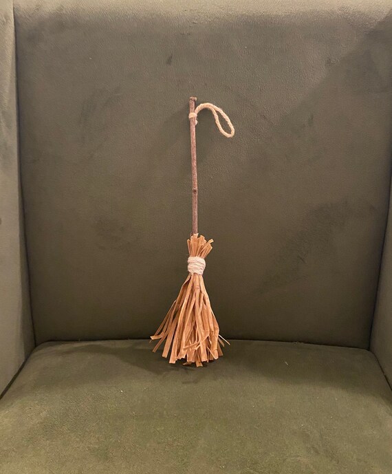 Besom Broom With Raffia Medium Etsy