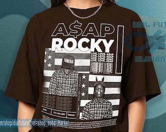 Asap Rocky Vintage 90s Raptees, Hip Hop RnB Shirt, Graphic Tee DF001