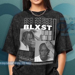 BLXST Premium Oversized Washed DF011 - Bootleg de estilo retro vintage de edición limitada