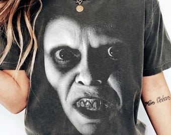 Vintage Captain Howdy Shirt, Retro Pazuzu Horror Graphic T-Shirt, Classic Exorcist Demon Face Tee, 70s Cult Horror Fan, Spooky Season Gift