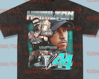 Limited Retro Vintage Style Bootleg Lewis Hamiltonn Oversize Premium wash tee