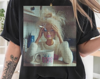 Funny Distressed Doll Face Meme Shirt Gift For Woman,Sarcastic Doll Face Shirt,Viral Internet Shirt,Cringy Shirts,Unhinged Innapropriate Tee
