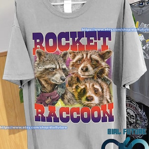 Limited Rocket Raccoon Guardian Of The Galaxy Vintage T-Shirt, Graphic Unisex T-shirt, Retro 90s Fans Homage T-shirt, Gift For Women and Men
