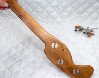 Wooden spanking paddle  14 3/8" for adults with yin yang holes