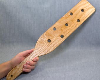 Houten spankingpeddel, handgemaakte BDSM-peddel, massief houten accessoire voor volwassenen, cadeau voor stellen