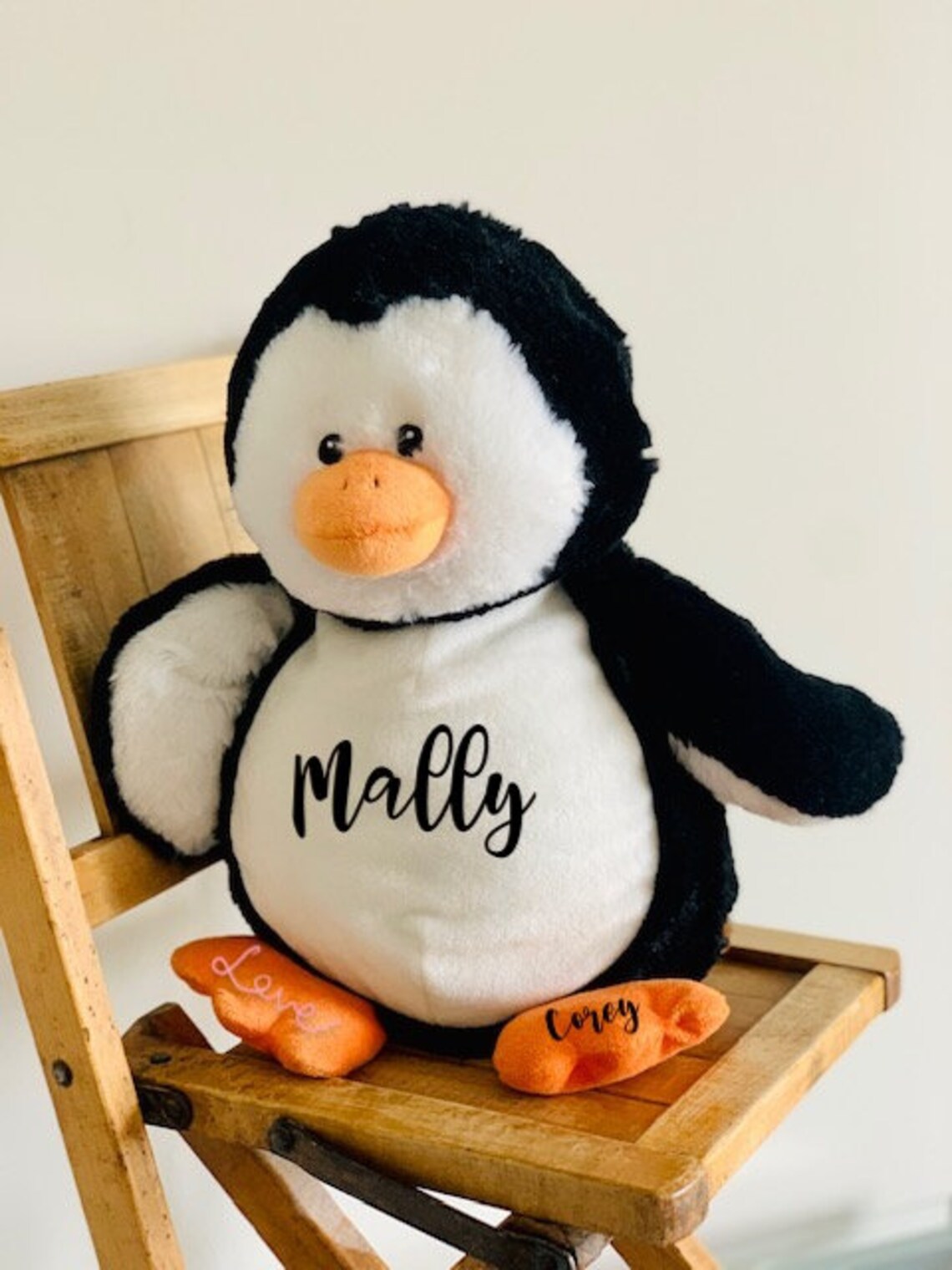 Personalized stuffed penguin keepsake Birthday gift Etsy