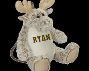 Backpack plushie dog, Back Pack Personalized ,Birthday gift, toddler back pack, cuddly back pack,  custom keepsake back pack,
