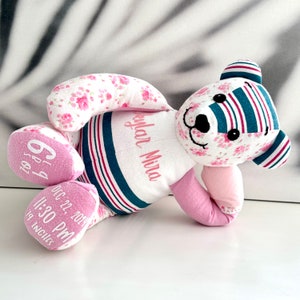 Handmade Memory Bear From Babys Receiving hospital Blankets clothes Newborn Bear Personalized Memory Bear keepsake Gift Memorial Bear Etsy