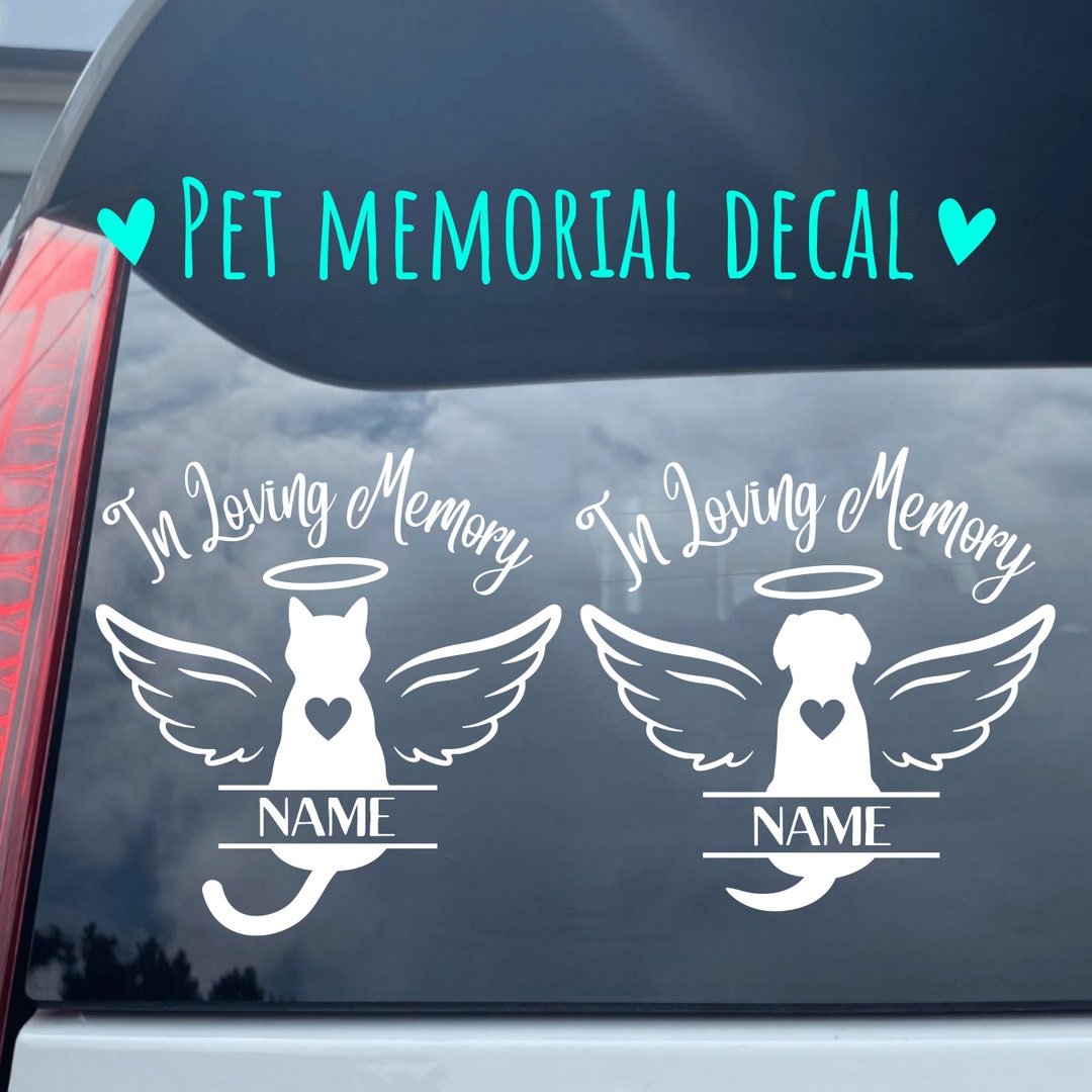 Pet Memorial Decal Dog or Cat Memorial Decal in Loving Etsy Australia