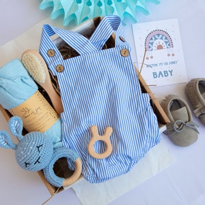 Newborn Baby Boy Gift Box, Welcome Baby Gift Set, Baby Shower Gift, Baby Boy Gift, Baby Hamper, Pregnancy Gift, Personalised Baby Boy Gift