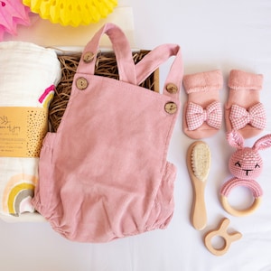 Neugeborenen Baby Girl Geschenkbox, Willkommen Baby Geschenk-Set, Baby-Dusche-Geschenk, Baby Girl Geschenk, Baby Hamper, Schwangerschaft Geschenk, Personalisieren Baby Girl Geschenk
