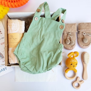Unisex Baby Geschenk, 7 Stück Neugeborenen Baby Geschenk Box, Babyparty Geschenk, Baby Hamper, Schwangerschaft Geschenk, personalisierte Baby Geschenk, Winter Baby Geschenk