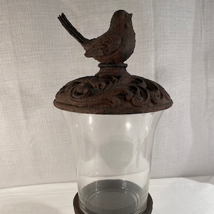 Unique Footed Bird Hurricane Jar