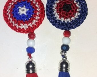 Captian America Inspired (evil eye) car charm/pendant