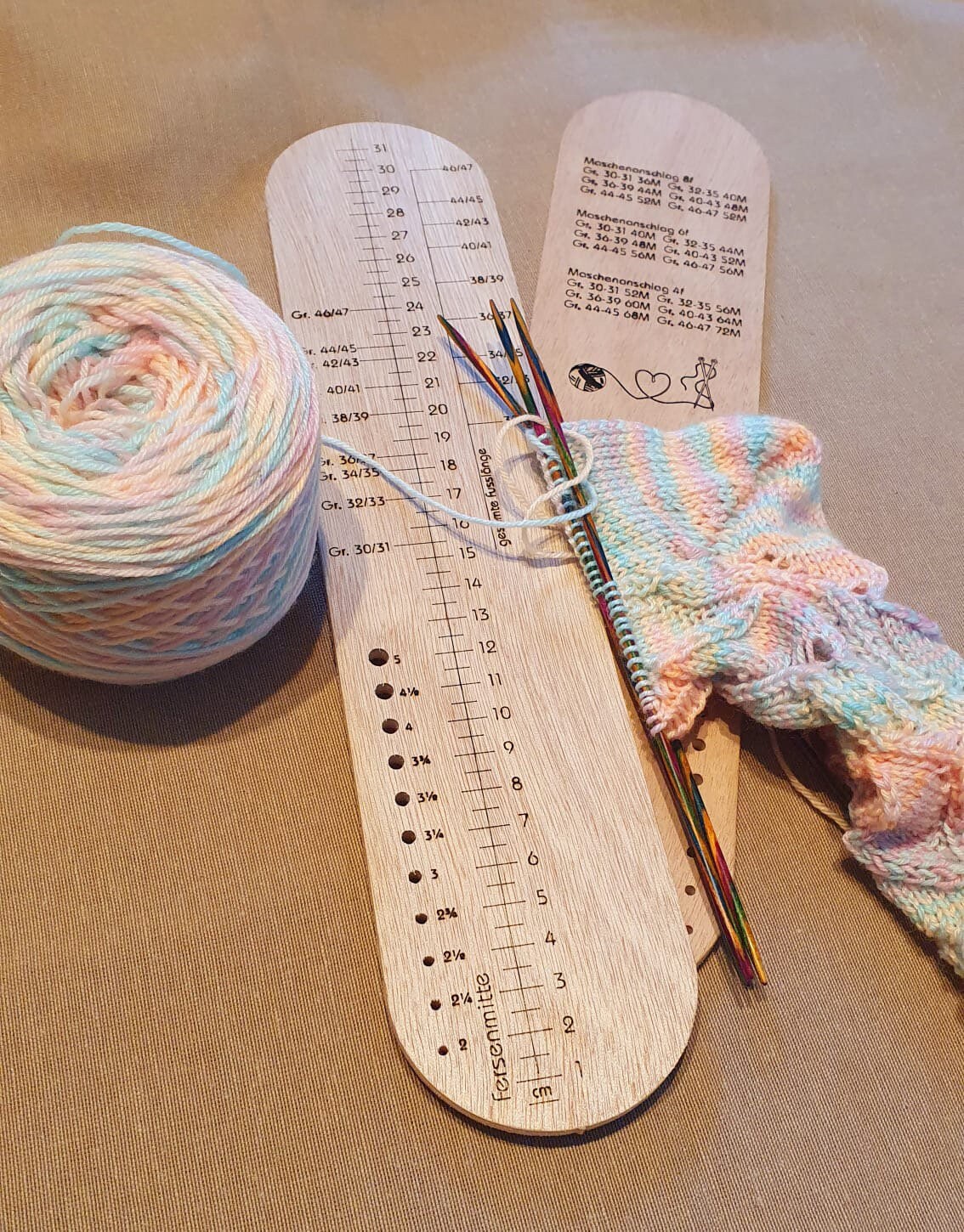 Children Sock ruler personalized | Etsy