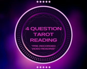4 Question Tarot Reading || Love, Relationships, Money, Career, Psychic Energy Reading