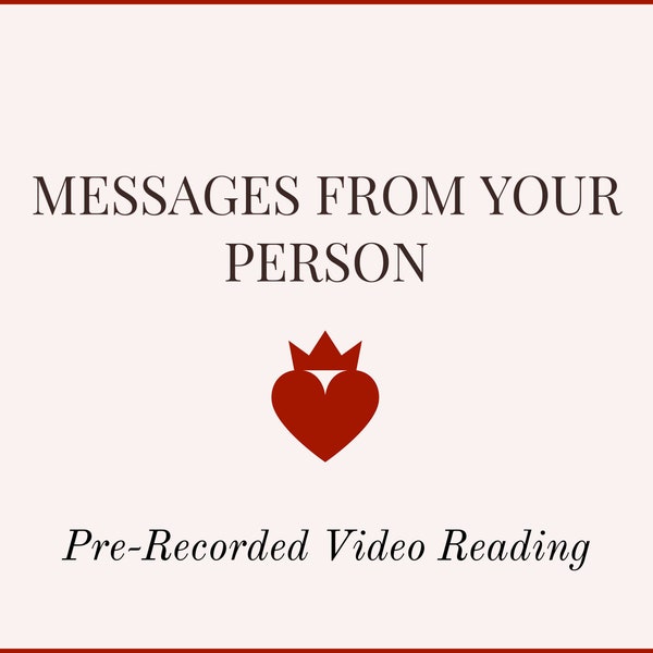 Messages From Your Person Pre-Recorded Tarot VIDEO Reading || Love Reading || Soulmate Reading || Twin Flame Reading || Psychic Reading