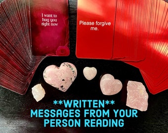 WRITTEN Messages From Your Person Reading || Tarot Reading, Love Reading, Twin Flame, Soulmate, Divination, Psychic Reading