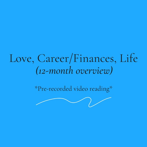 12-Month Overview Pre-Recorded VIDEO Tarot Reading || In-Depth Tarot Reading, Love Reading, Career Reading, Divination, Psychic Reading