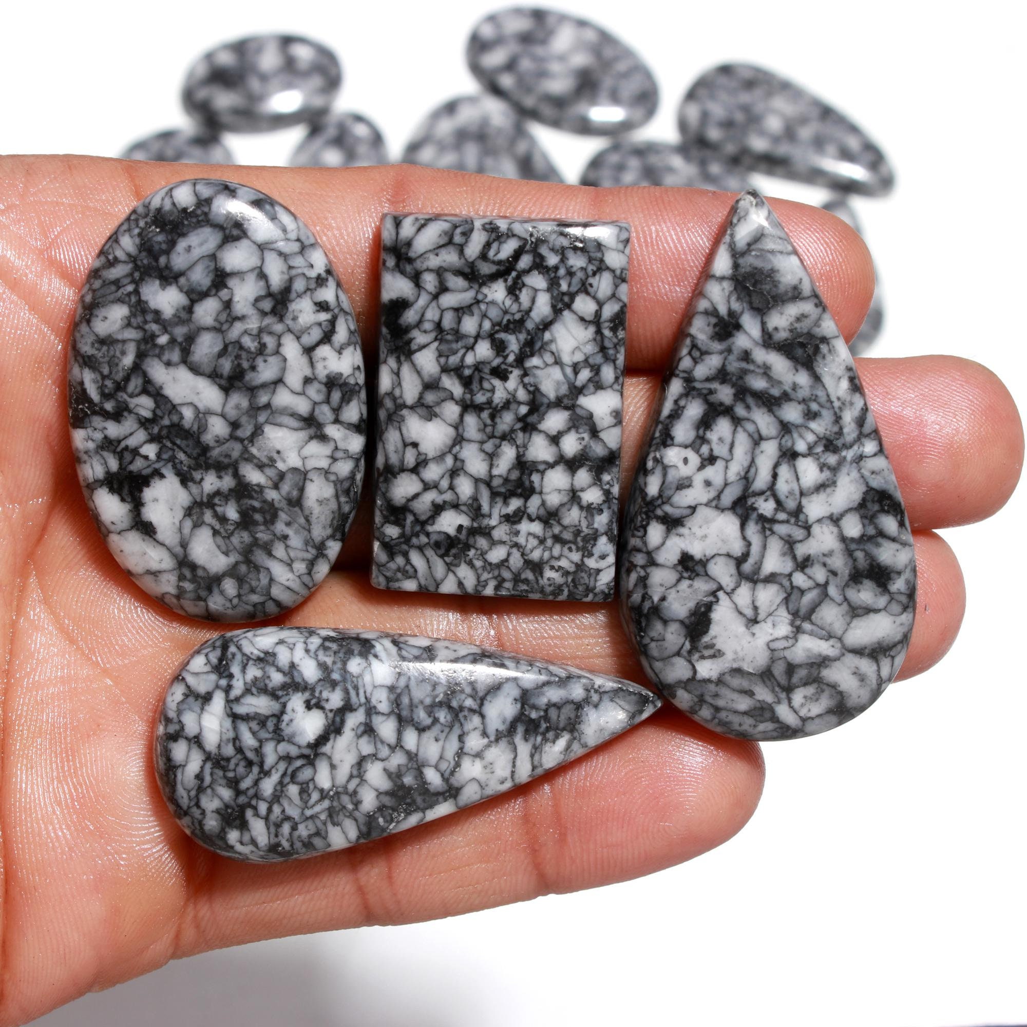 Amazing Pinolith Jasper Cabochon Lot Natural Pinolite Jasper Etsy