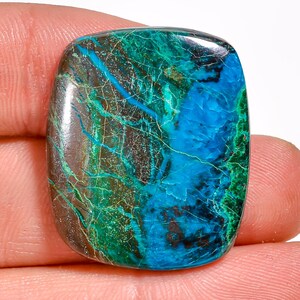 Amazing Chrysocolla Cabochon, Natural Chrysocolla Loose Gemstone, Wire Wrapping Jewelry Use Healing Crystals Stone, Size 25X29X5 MM 39 Ct