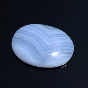 Natürliche Blaue Spitze Achat Cabochon Oval Form Blaue Spitze Achat Lose Edelstein für die Herstellung von Schmuck 42 Ct 33X24X6 MM
