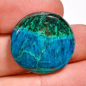 Amazing Chrysocolla Cabochon, Natural Chrysocolla Round Loose Gemstone,Jewelry Use Healing Crystals Stone, Size 17X17X5 MM 24 Ct