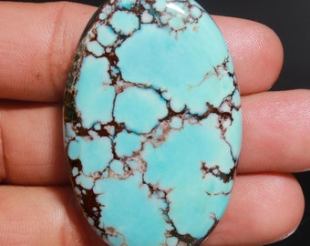 AAA Quality Magnesite Turquoise Cabochon, Natural Magnesite Turquoise Loose Gemstone, Turquoise Jewelry Stone 155 Ct 52X33X10 MM