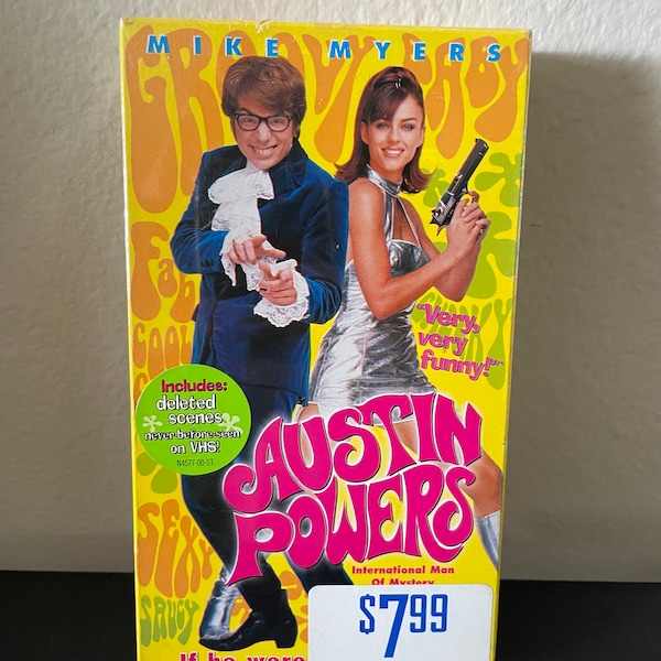 Austin Powers VHS International Man of Mystery Vintage 1997 Videotape NEW Sealed Copy