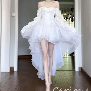 White Formal Dress Prom Dress French Swing Dress - Etsy