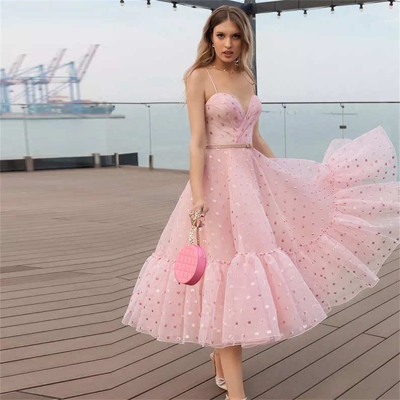 Pink Fairy Tulle Slip Dress French Vintage Dress Prom Dress - Etsy