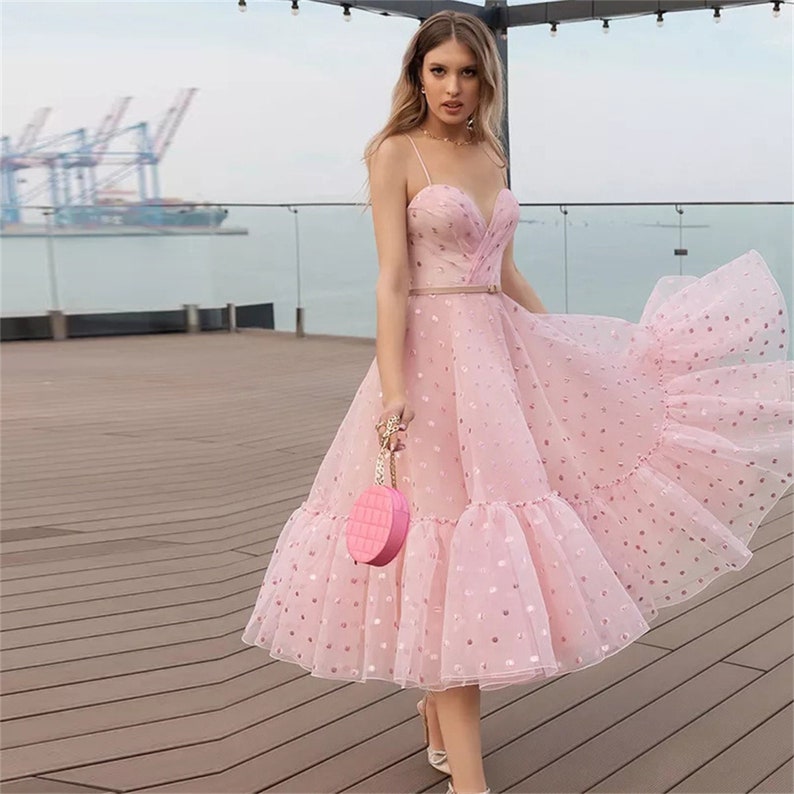 Pink Fairy Tulle Slip Dress French Vintage Dress Prom Dress Etsy