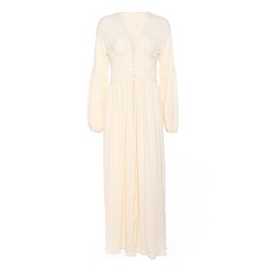 French Vintage Dress, Shirring Corset Dress, Milkmaid Dress ...