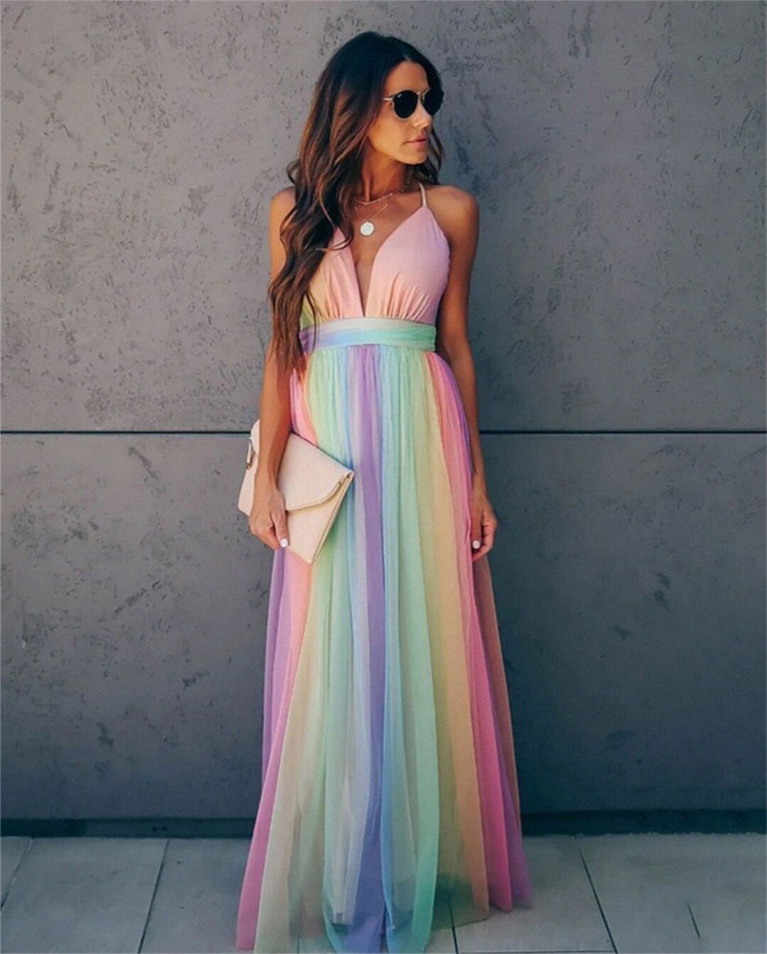 French Rainbow Slip Dress Summer Dresses for Women Fairy - Etsy