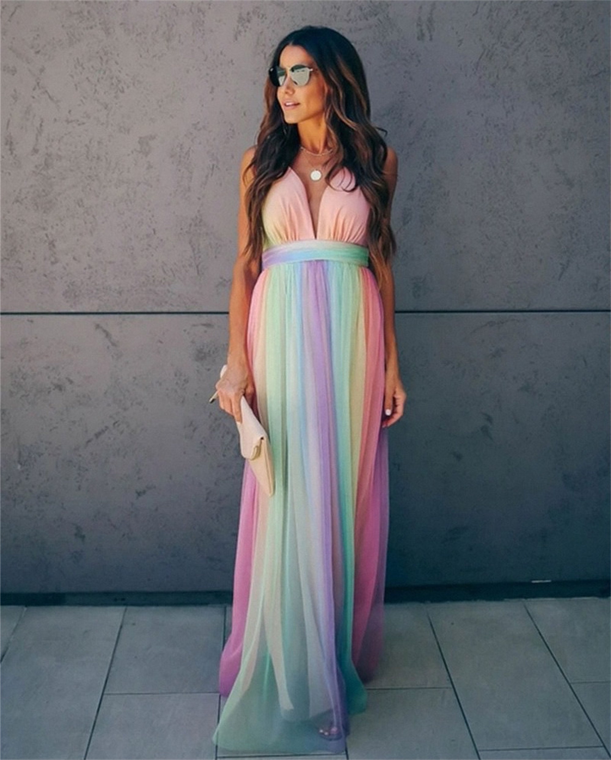 French Rainbow Slip Dress Summer Dresses for Women Fairy - Etsy