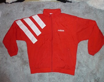 red adidas windbreaker mens