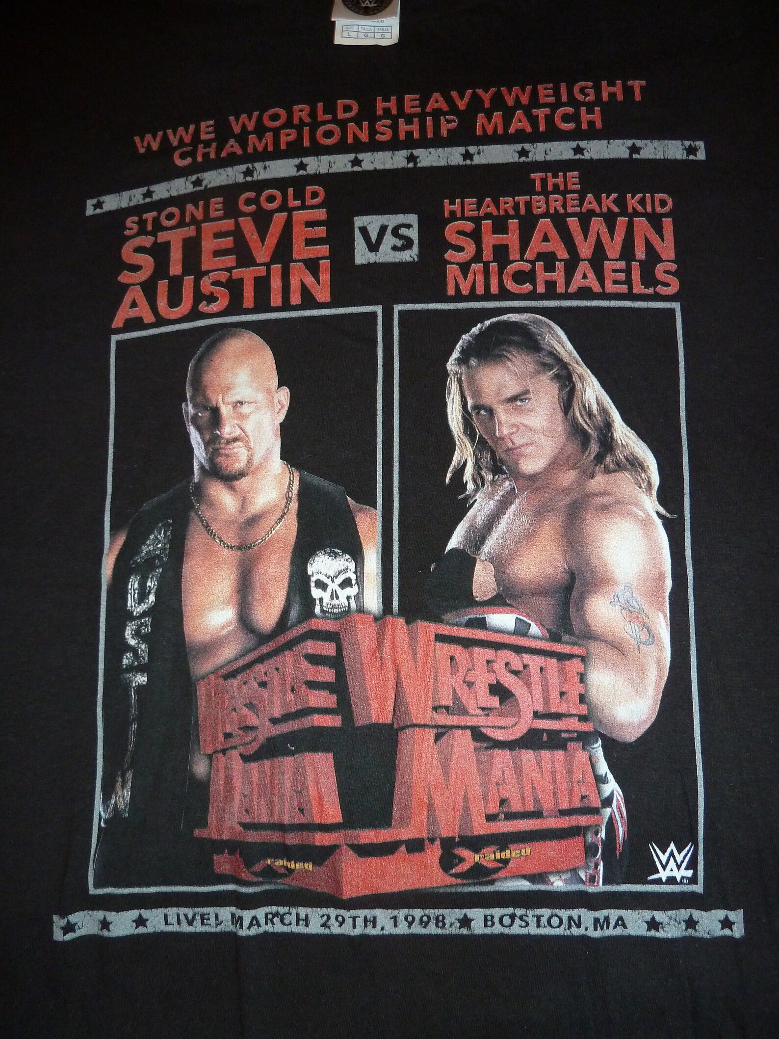 Vintage 1998 Wrestlemania XIV Stone Cold Vs Shawn Michaels Etsy