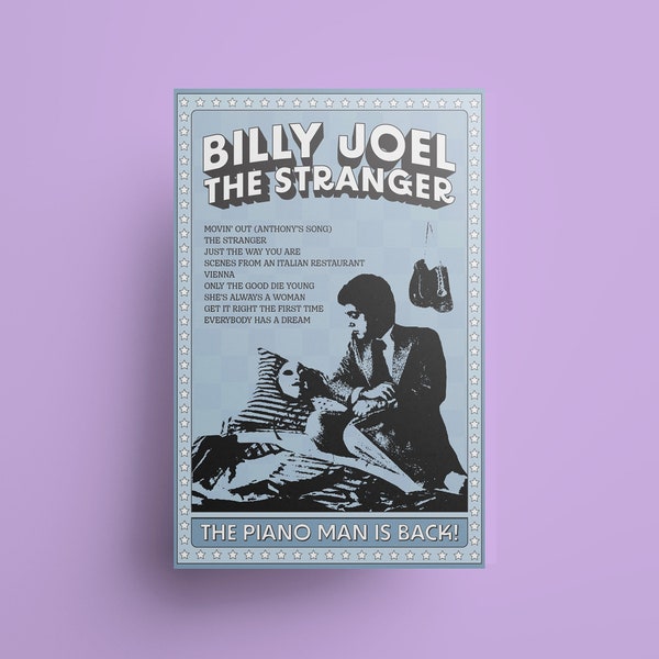 The Stranger Poster, Billy Joel