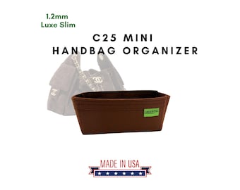 Chan.el 25ミニハンドバッグ用1.2mmフェルトインサートオーガナイザー / ハンドメイド