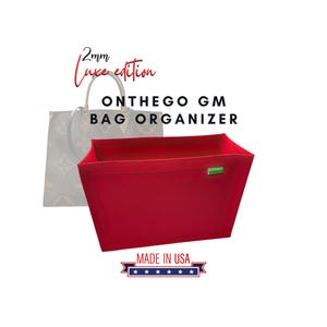 May include: Red felt bag organizer for the OnTheGo GM bag. The organizer is made in the USA and features a 2mm Luxe edition label.