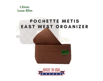 Inserto de fieltro fino de lujo de 1,2 mm para organizador de bolsos L V East West Metis