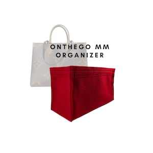  Bag Organizer for LV Onthego MM (OTG) [Fixed Zipper Top Cover]  - Premium Felt (Handmade/20 Colors) : Handmade Products