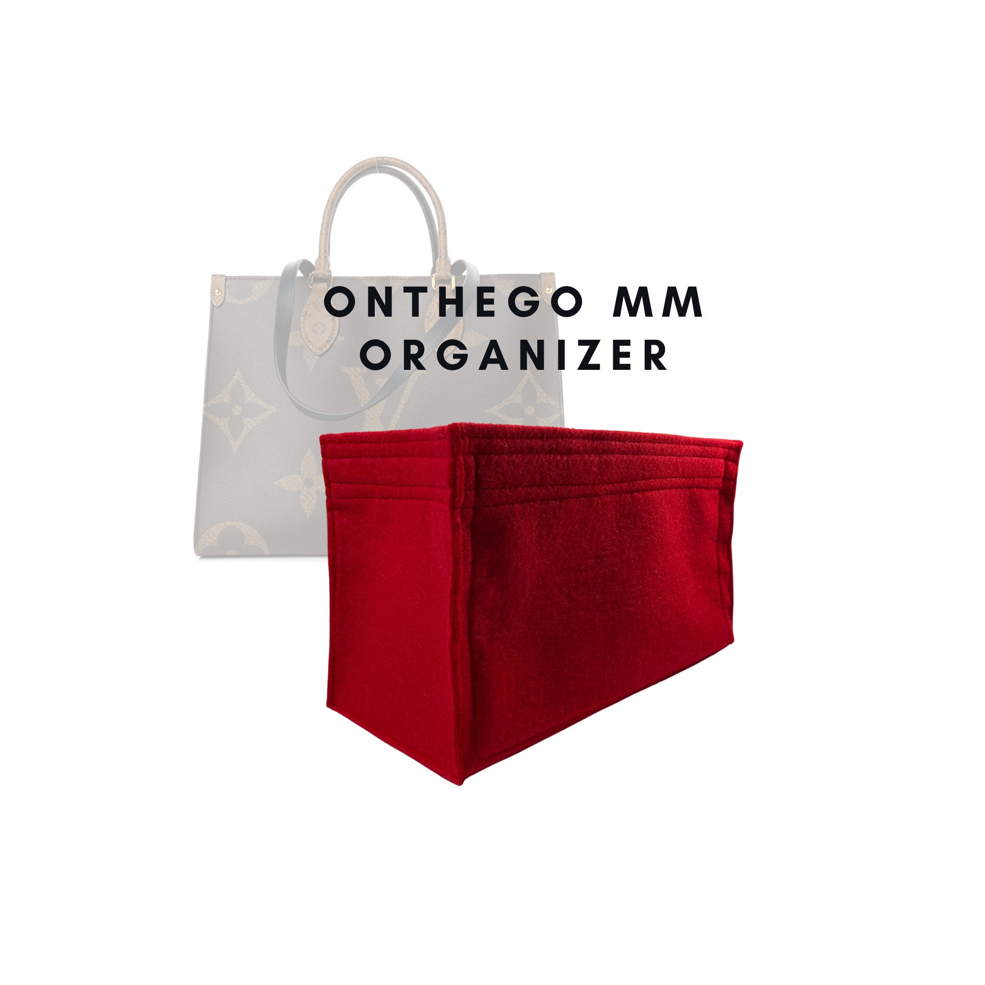 Onthego MM Tote Bag Organizer / Bag Insert / Louis Onthego MM Felt Purse  Organizer Insert [L V bag NOT included]