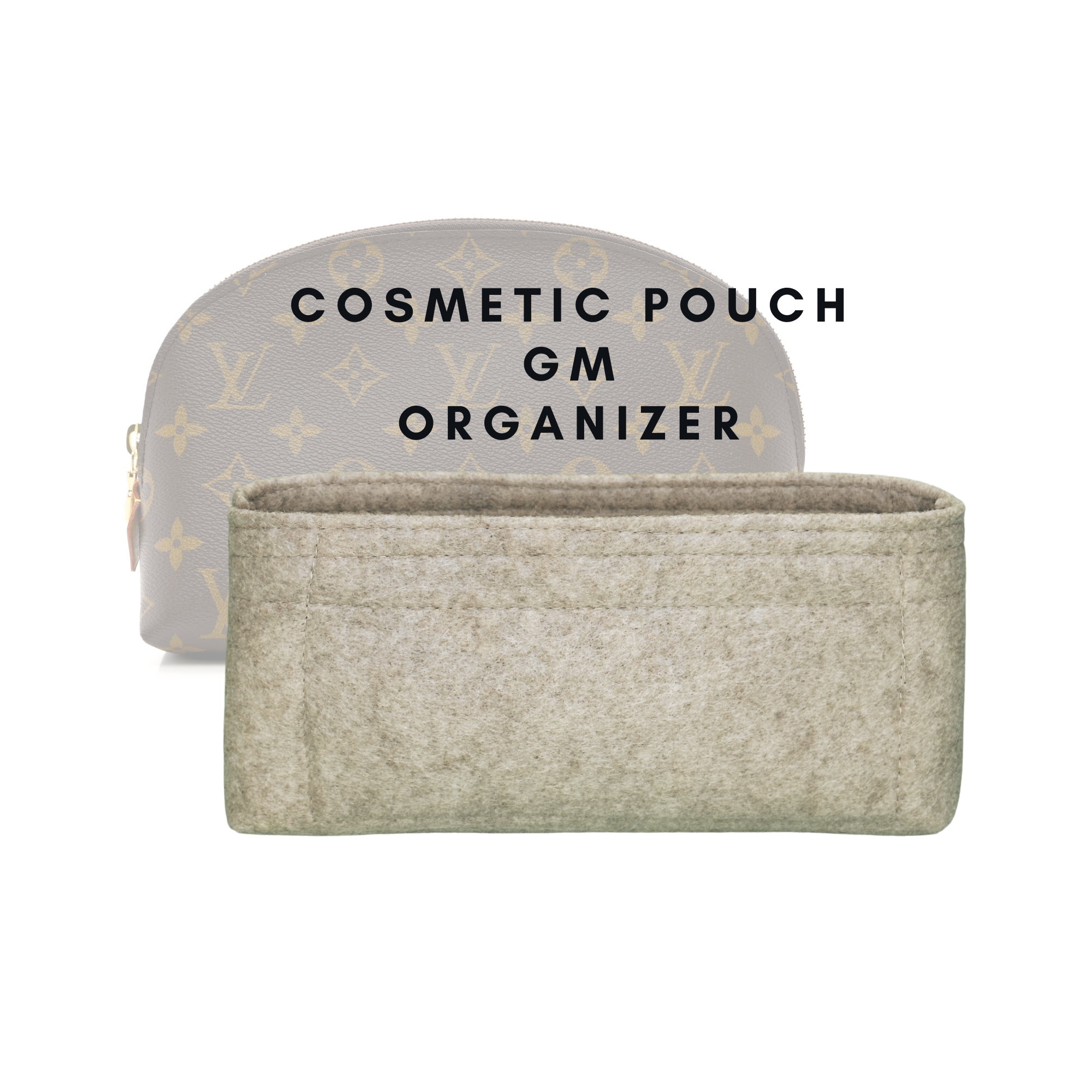 Cosmetic Pouch PM Felt Insert Organizer (Handmade for LV Cosmetic Pouch PM)