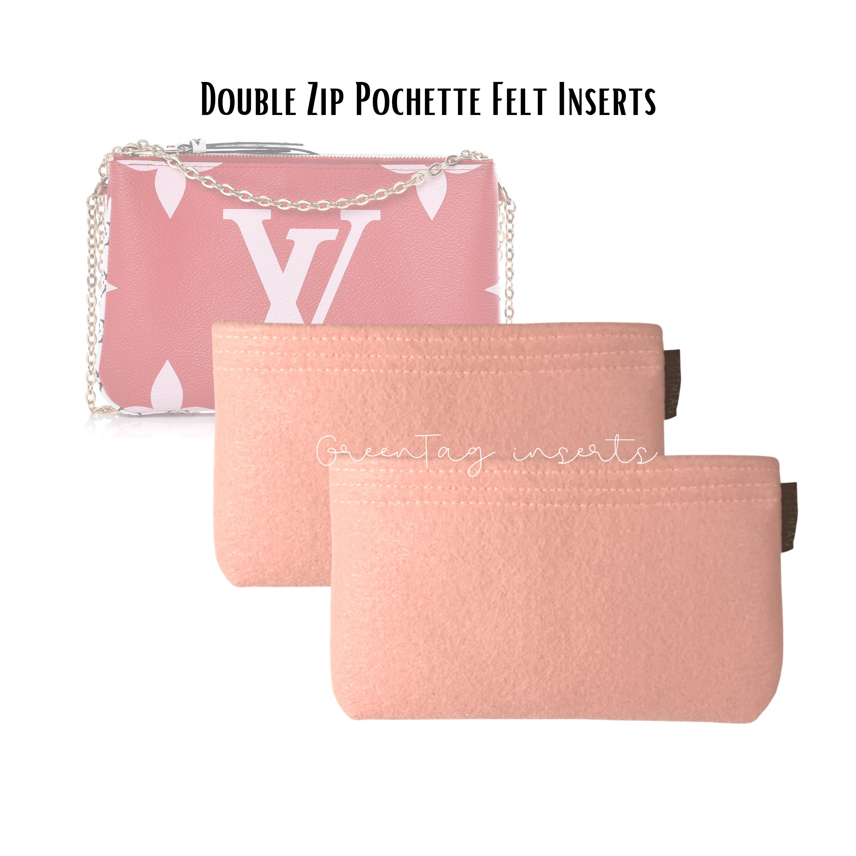 louis Vuitton Double Zip Pochette Pink