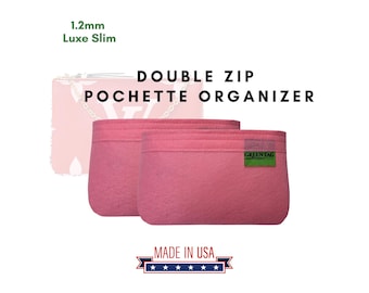 1.2mm Felt Insert for L V Double Zip Pochette / Handmade Organizer